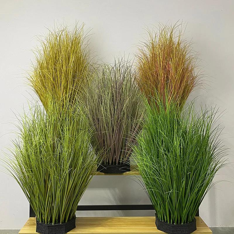 Artificial Wheat Plant Simulated Green Fake Plant Plastic Grass Home Outdoor Wedding Chapel Garden Atmosphere Decoration 2024