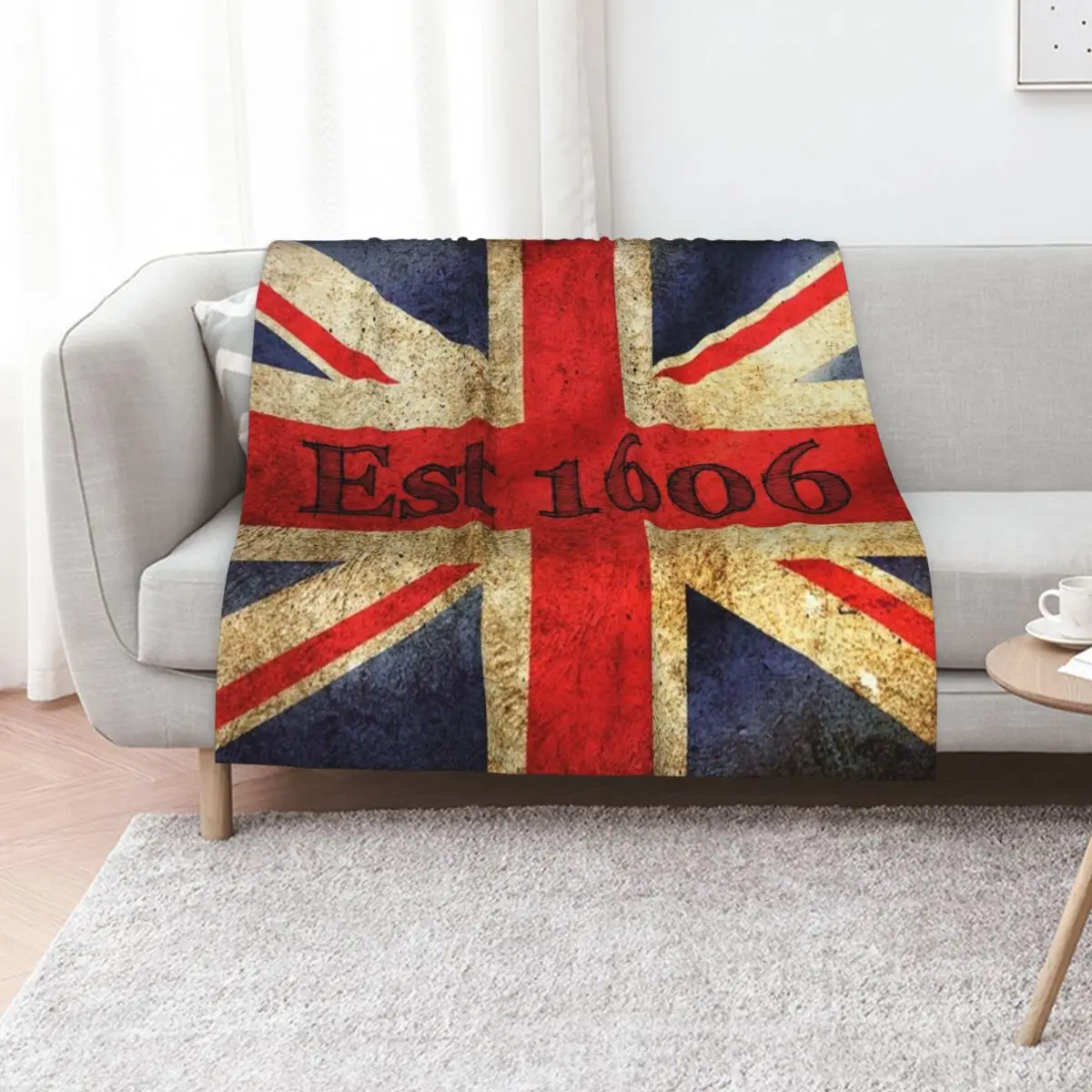 Vintage Union Jack Throw Blanket Custom Flannel valentine gift ideas Hairys Loose Decorative Sofa Blankets