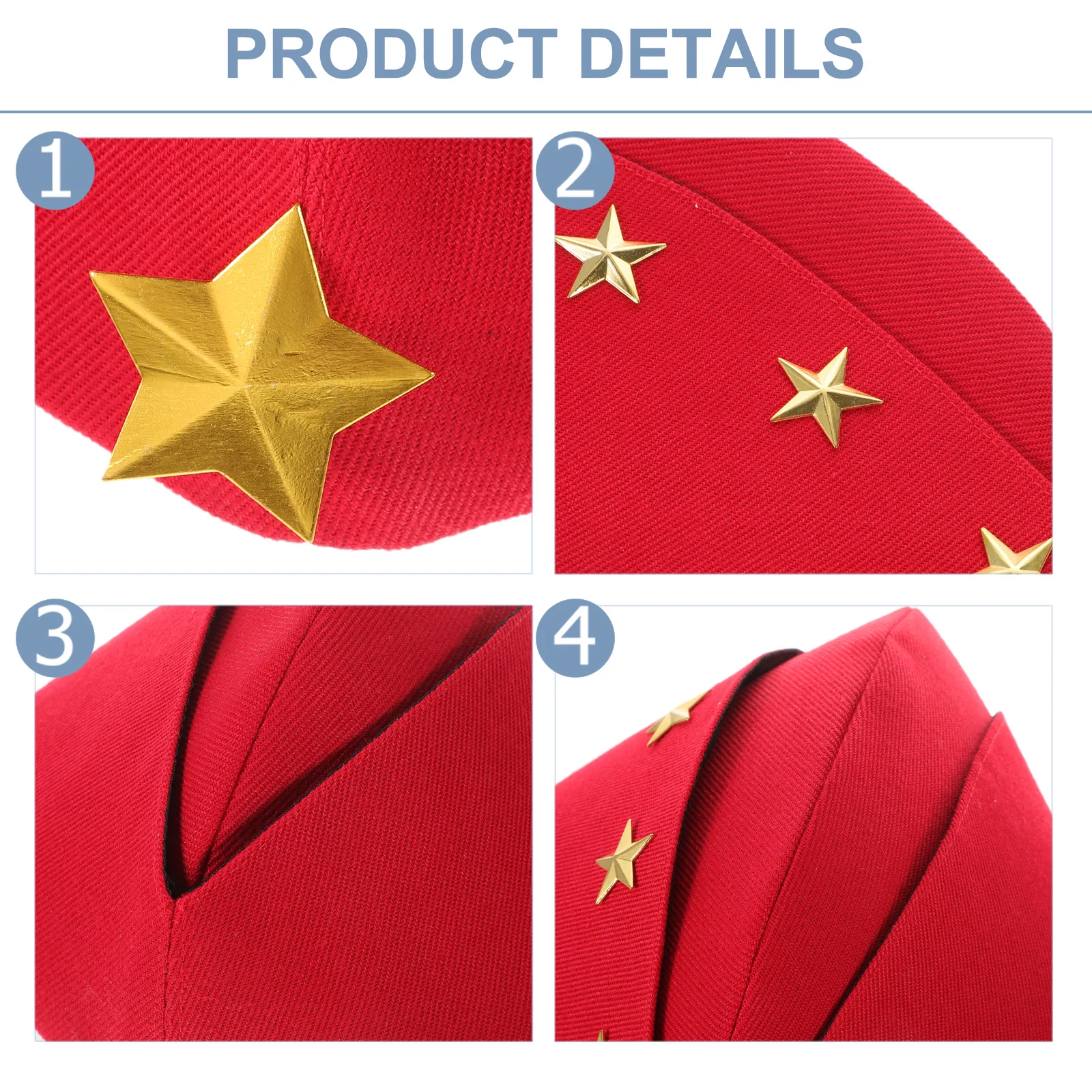 

Red Canvas Sailor Dance Hat Beret British Style Suitable for Performance Party Square Dance Stewardess Boat Military Berets