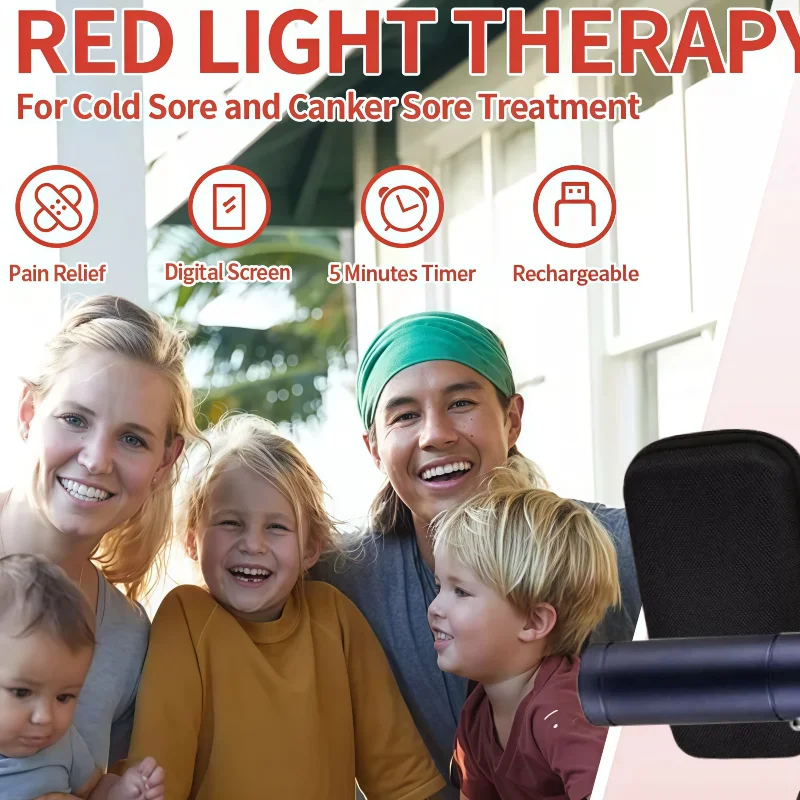 

Red Light Infrared Oral Therapy Wand Portable, Handheld Removable Device for Sore Canker Lip Treatment and Health Care