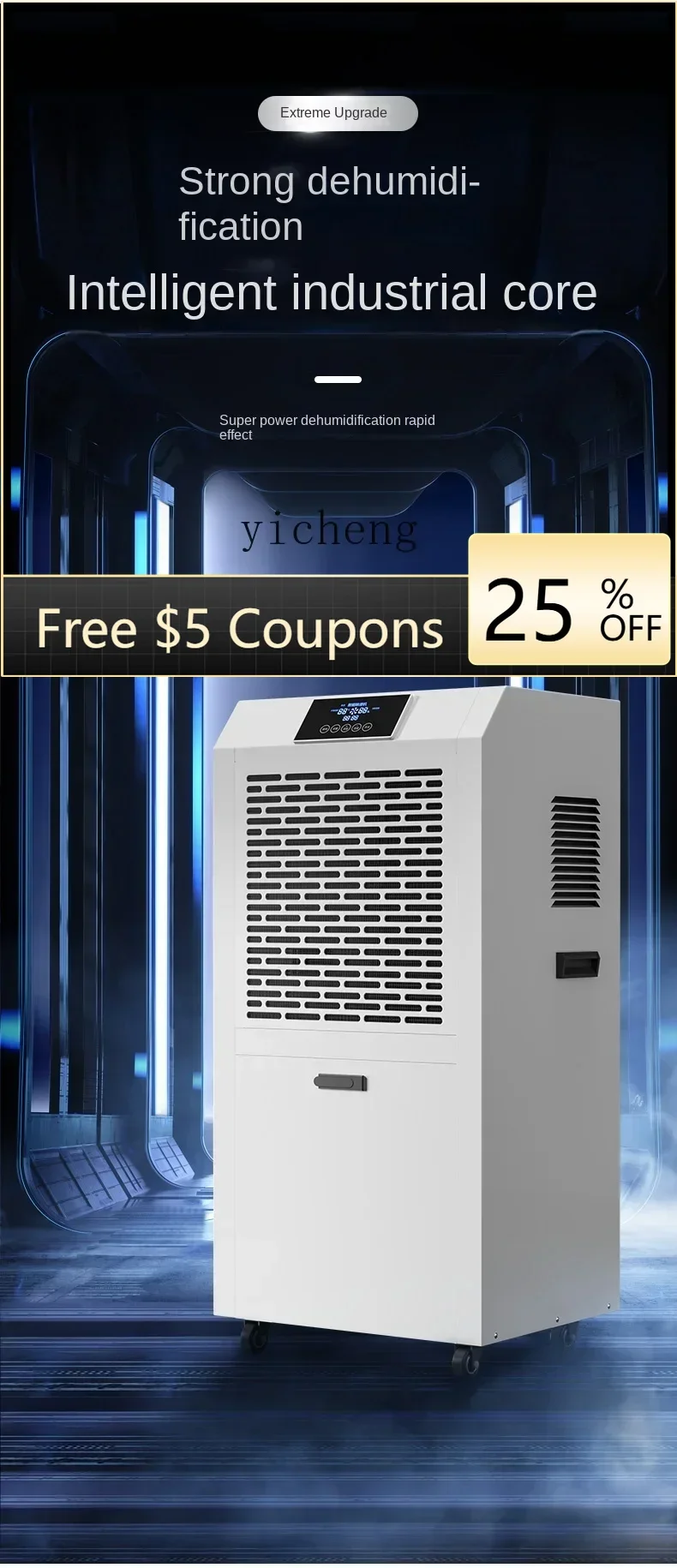 

O2-25 Industrial Dehumidifier Dehumidifier Villa Household Dehumidifier Warehouse Air Dryer