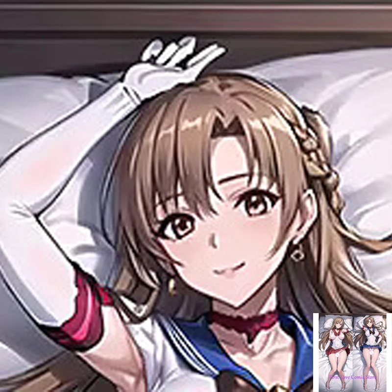 

Yuuki Asuna Dakimakura Pillow Case Kawaii Japanese Anime Girl Body Pillow Cover Otaku Waifu Hugging Throw Cushion Covers