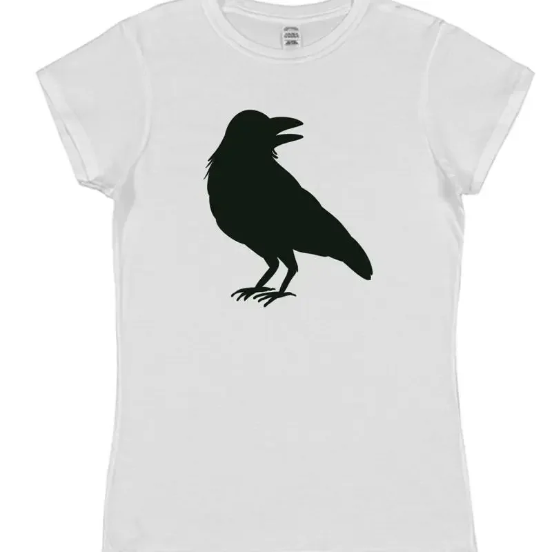 Raven Halloween T Shirt Bird Fancy Dress Gothic Blackbird Nevermore Poe
