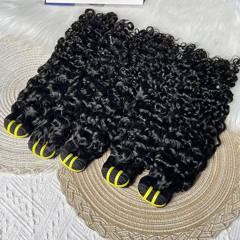 Unbehandeltes Burmesisches Lockiges Echthaar-Bündel Vietnamesisches Rohes 100% Echthaar-Extensions für Frauen Federnde Locken Natürliche Farbe # 1B – Detail 18