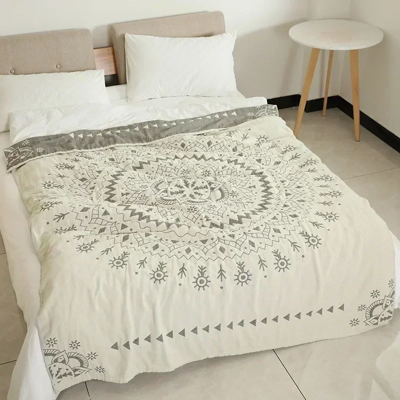 Nordic Throw Blanket Cotton Towel Summer Cool Air-conditioned Cover Bedspread Soft Sofa Leisure Blanket For Beds Single Double