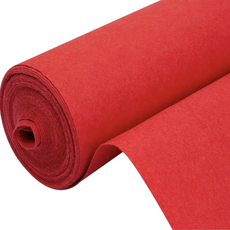 2026 Modern White and Red Wedding Walkway Aisle Runner Carpet Roll Washable and Cushioned Polyester for Event Stagepromote sales