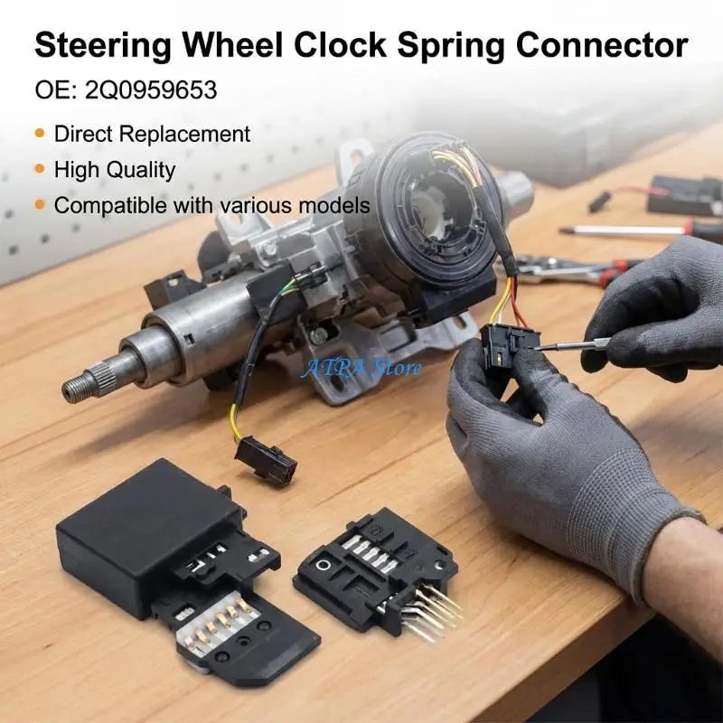 U13C 2Q0959653 Cruise Control Spring Coil Cable Connector Easy Installation