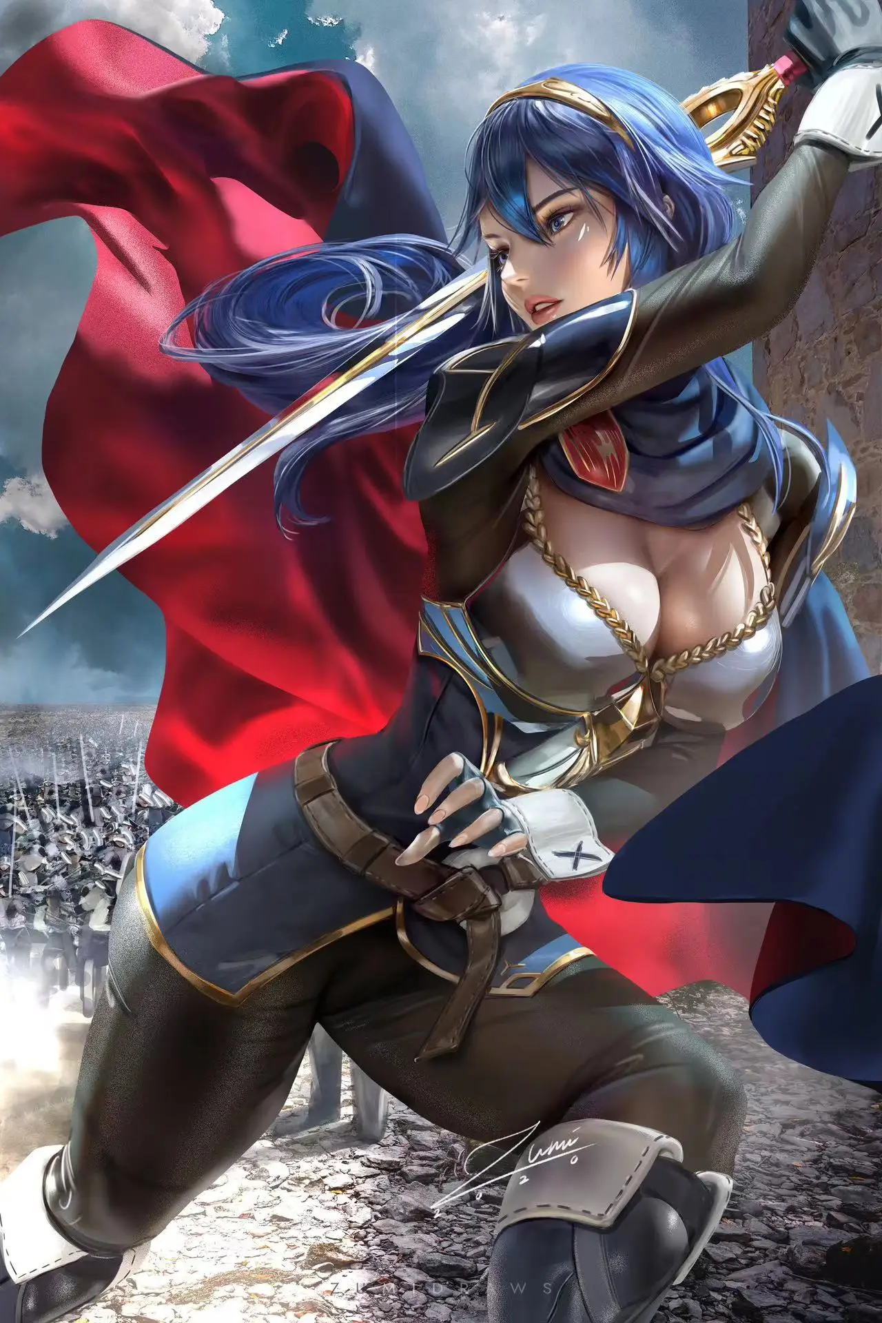 Lucina Fire Emblem Big Boobs Manga Anime Sexy Lady HD  Print Canvas Painting Game Poster Living Room Bedroom Handing Picture