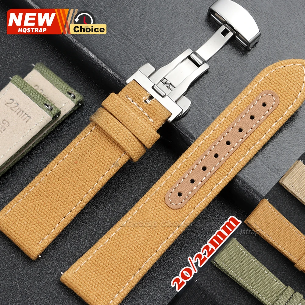 Schmetterlingsverschluss Nylonband 20mm 22mm Universelles Smartwatch-Armband für Samsung Galaxy 40/44mm für Huawei Watch Armband mit Dornschließe