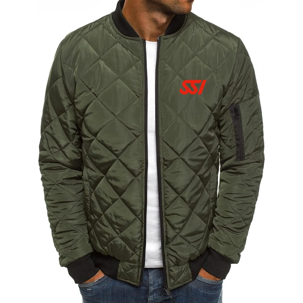 Chaqueta gruesa con cremallera para hombre, chaqueta cálida con Logo personalizable, SSI internacional, para invierno, 2021