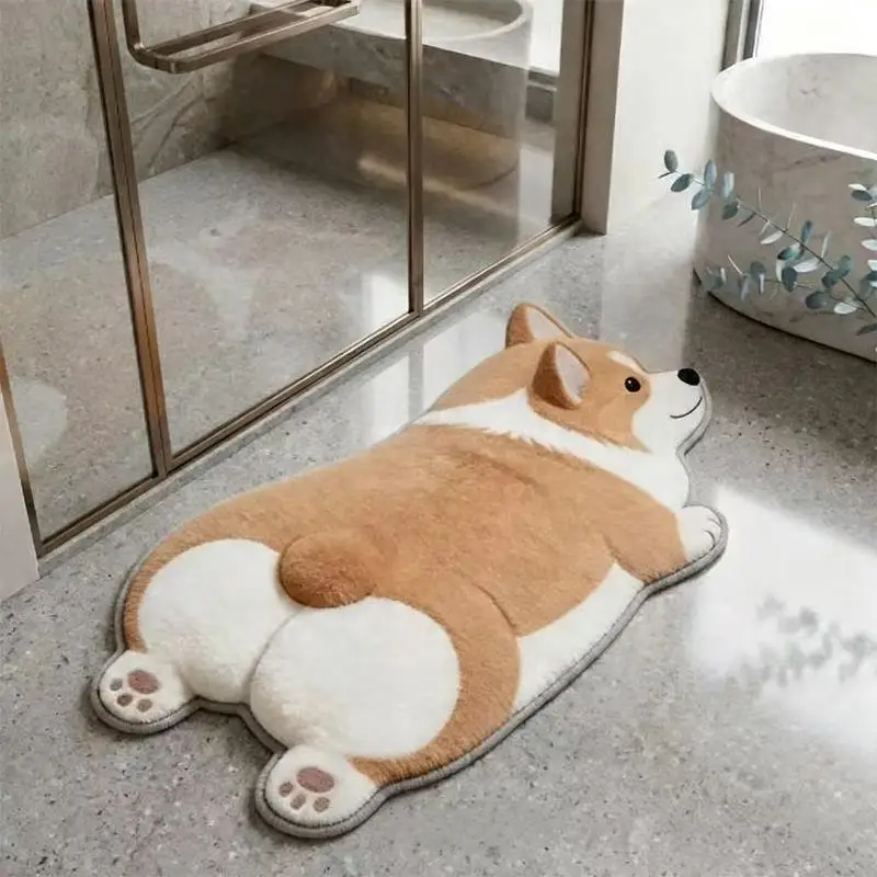 

INS Cute Animal Bedside Blanket Artificial Cashmere Long Door Entrance Rug Balcony Living Room Carpet Boys Girls Christmas Gifts