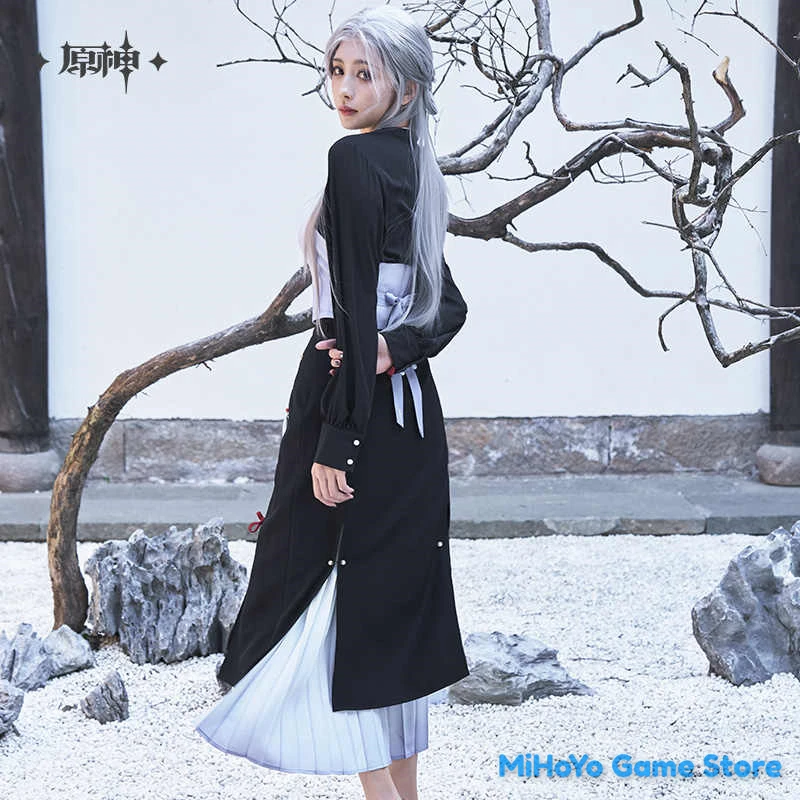 [Original]Shenhe Skirt MiHoYo Official Genuine Genshin Impact Shenhe Theme Impression Long Skirt Doujin Woman Dress Cosplay Gift