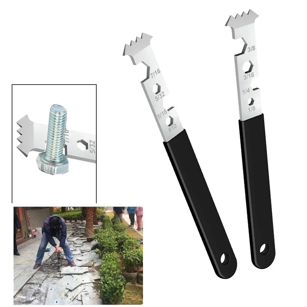 2Pcs 2-in-1 Paver Removal Tool With Hex Wrench Paver Puller Tool With Micro-Tooth Groove & Non-Slip Handle For Removing Pavers