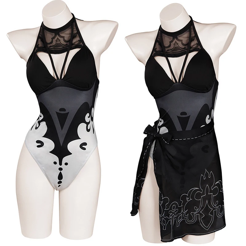 

NieR Automata 2B Cosplay Costume Sexy Swimsuit Woman Girls Bathing Suit Summer Beach Swimwear Halloween Party Carnival Outfits