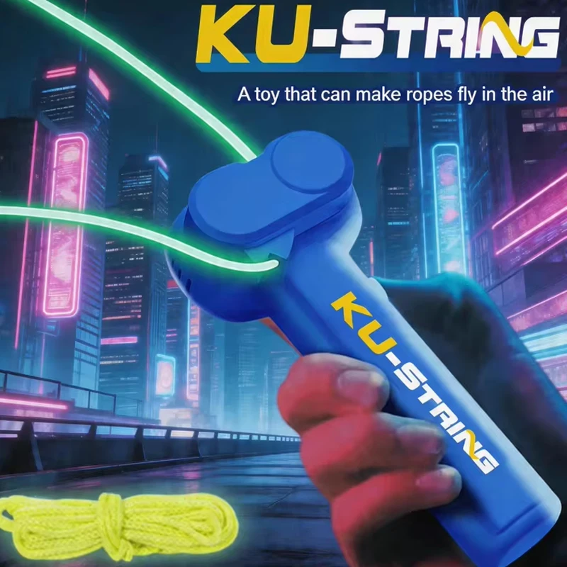 Launcher Loop Fidget Toy，Rope Launcher ZipString Handheld Adjustable Speed Luminous Rope Lasso Kid Adult Fun Game Squirt Toys