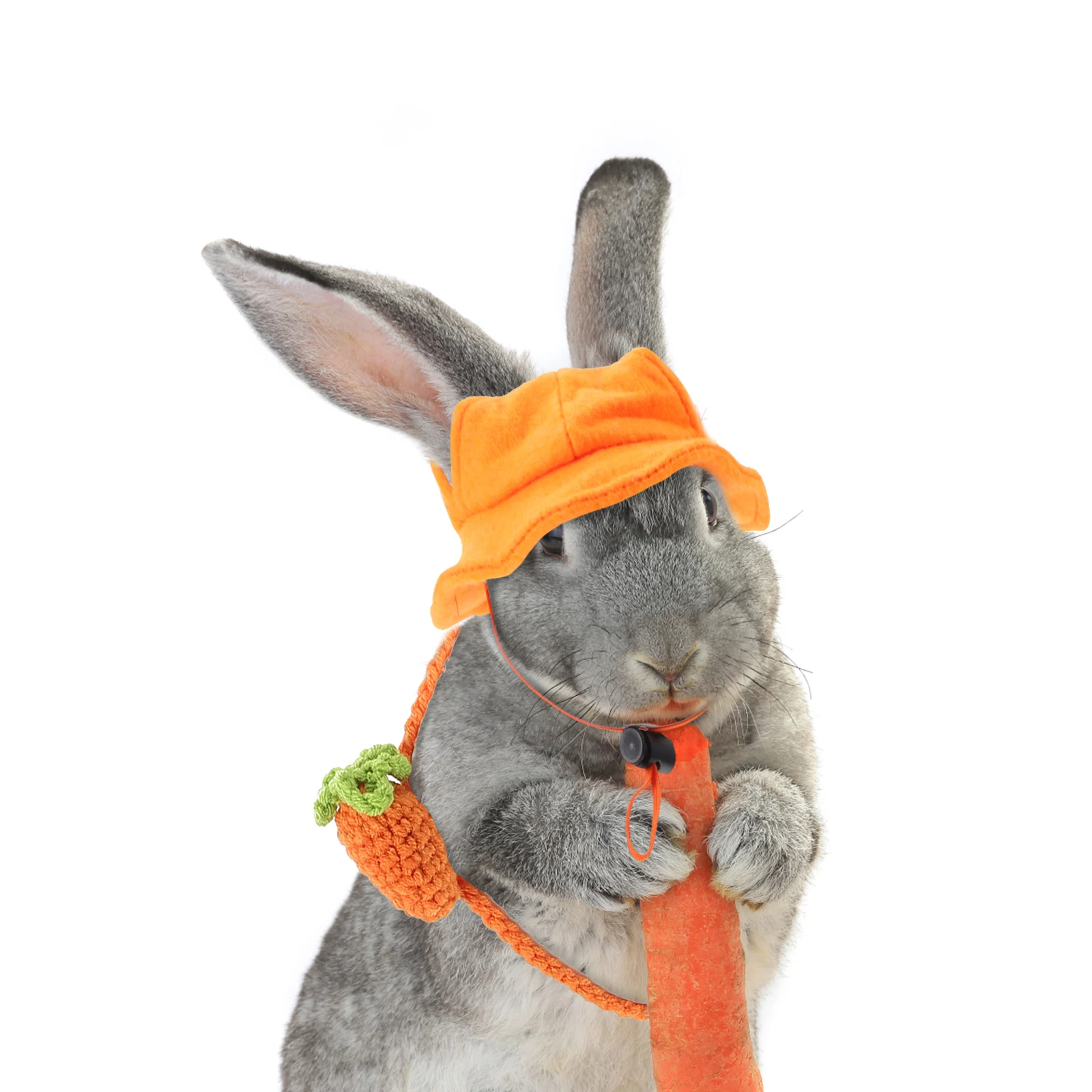 

Rabbit Party Headwear Decorative Bunny Hat and Pouch for Pet Chic Look Excellent Workmanship Every Detail Stunning