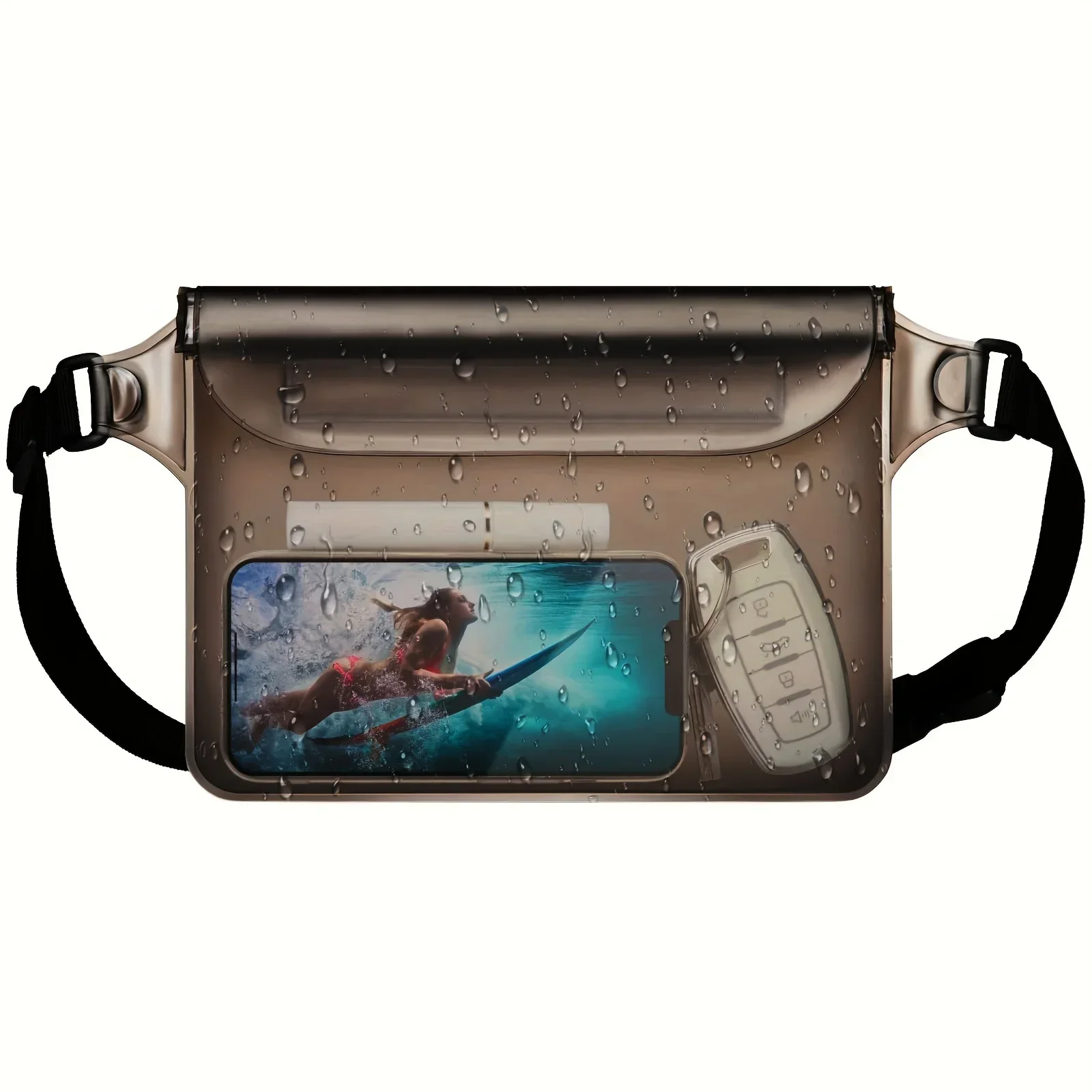 Wasserdichte Handytasche, dreilagige, versiegelte, wasserdichte Handyhüfttasche mit Touchscreen, geeignet zum Schwimmen, Driften und Tauchen