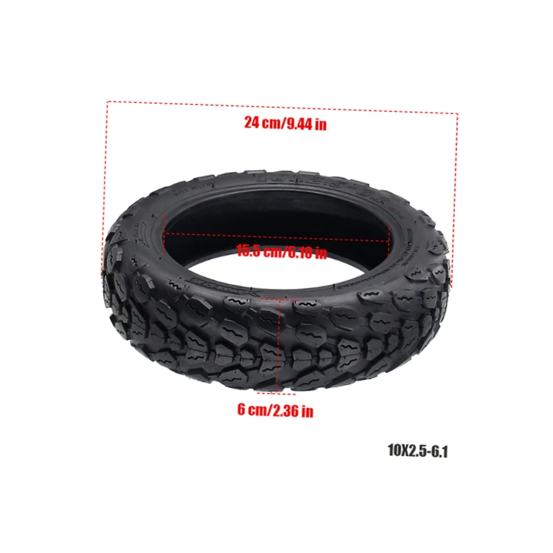 10X2.50-6.1 Tires Part Fit for Ninebot Max G30 and Okai Neon Pro Ducati PRO Electric Scooter 10' Electric Scooter Tyre