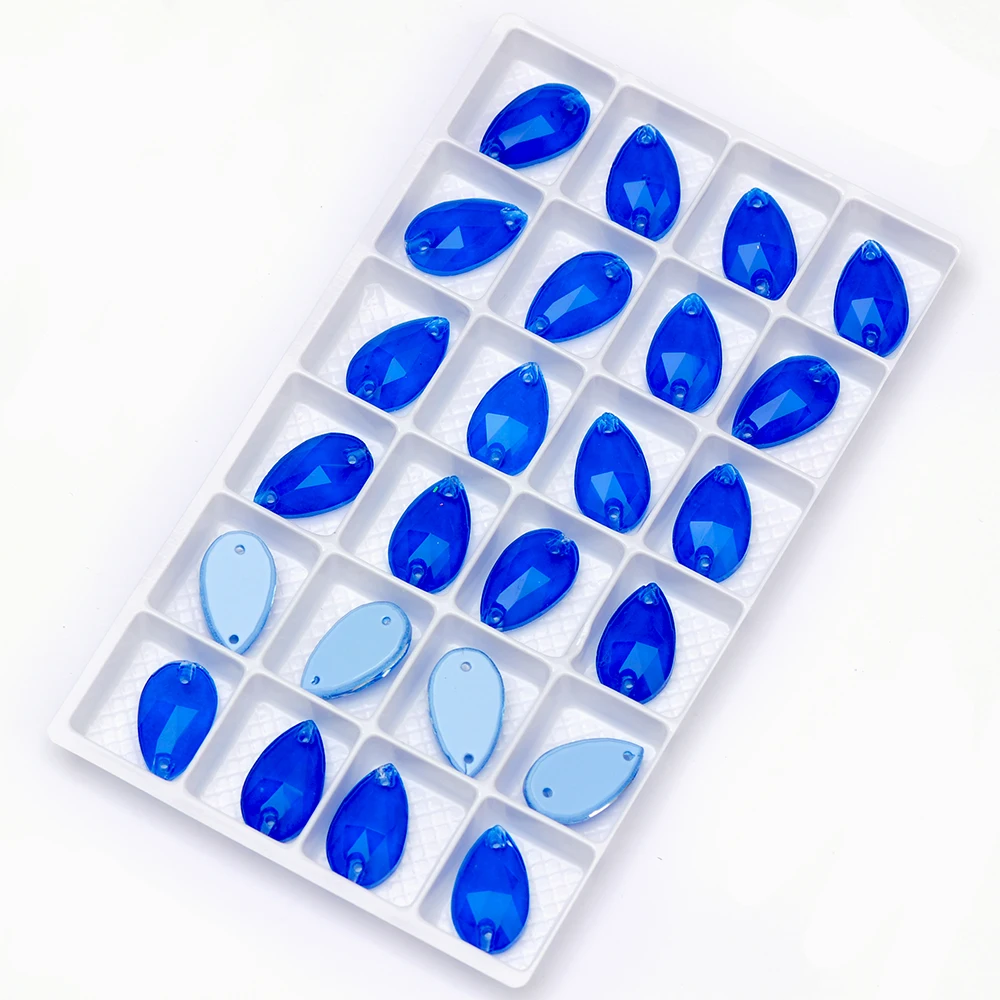 Pubrilex Neue abgeschrägte aufnähbare Strasssteine in verschiedenen Farben, glitzernde Nähsteine für Kleidung, Schmuck, Handarbeiten und Dekoration. – Detail 6