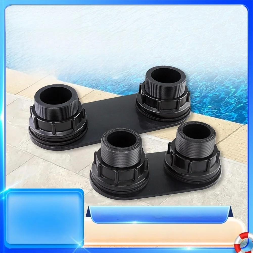 PP side outlet connector designed for swimming pool sand filter tanks requiring 1.5 inch or 2 inch pipe interface compatibility