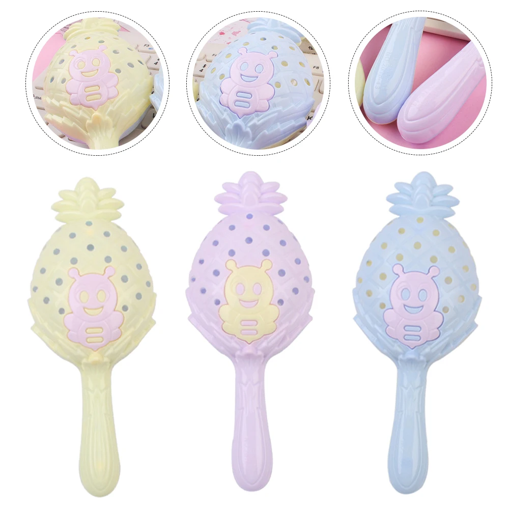 

3 Pcs Hand-cranked Pendant Toys Infant Educational Toddlers Rattle Plaything Adorable Plastic
