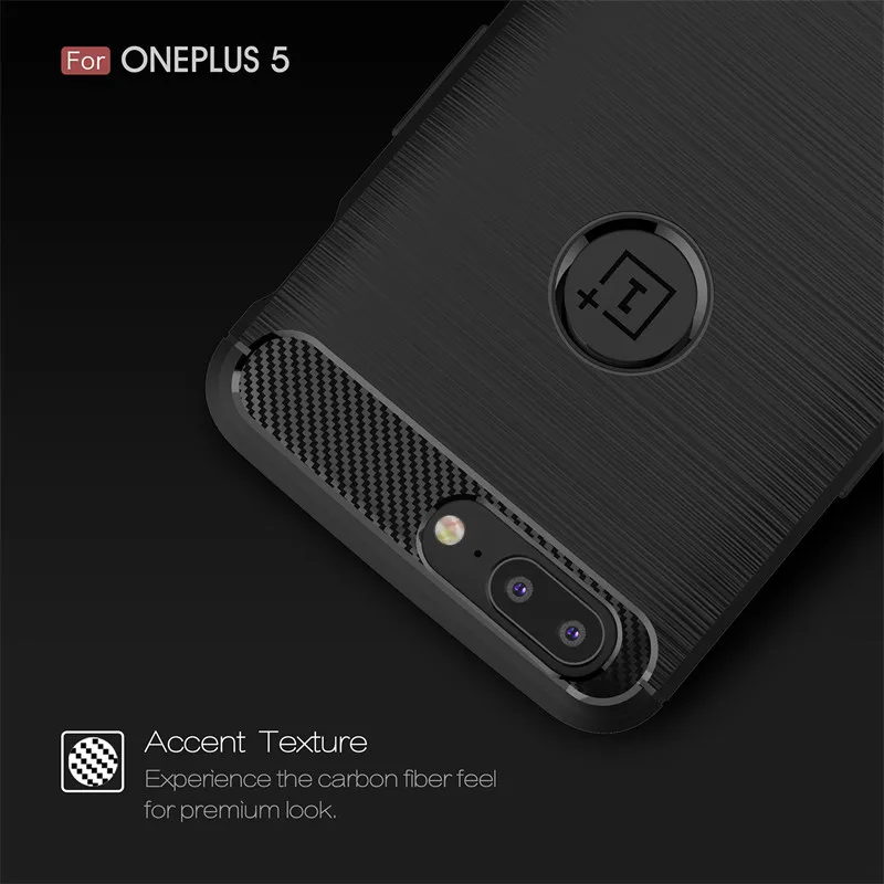 Oneplus 5 A5000 Case Carbon Fiber Skin Soft Silicone TPU Back Cover Shockproof Phone Case For Oneplus 5 Oneplus5 A5000 Phone Bag