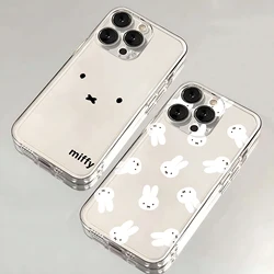 Coque de téléphone Kawaii Cartoon, coque transparente pour iPhone 16, 15, 14, 13, 12, 11 Mini Pro Max, X Poly XS Max, 7, 8 Plus, SE20