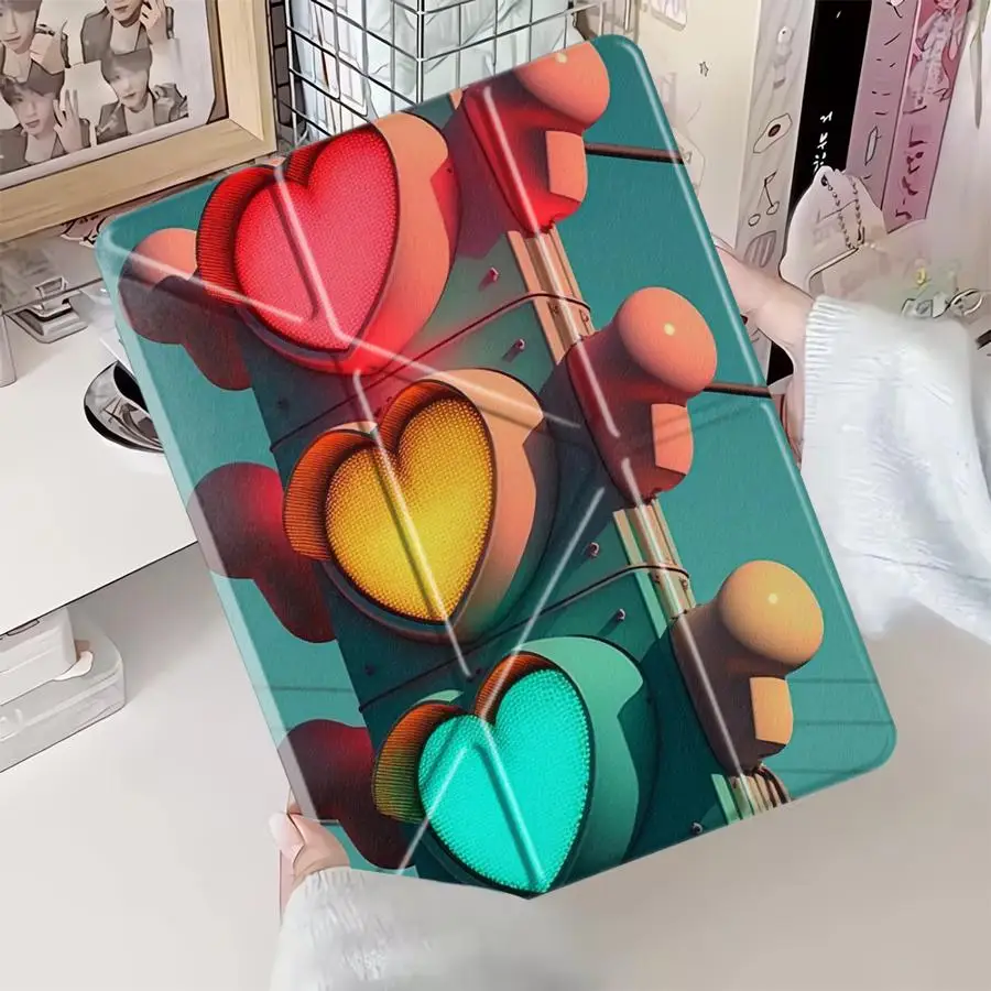 

Чехол-подставка Heart Traffic Light для iPad Mini 6 7 Pro 2025 Air 4 5 M3 M2 1 2 M4 11 дюймов Pro 11th 10th 9th 8th 7th 12.9 дюймов