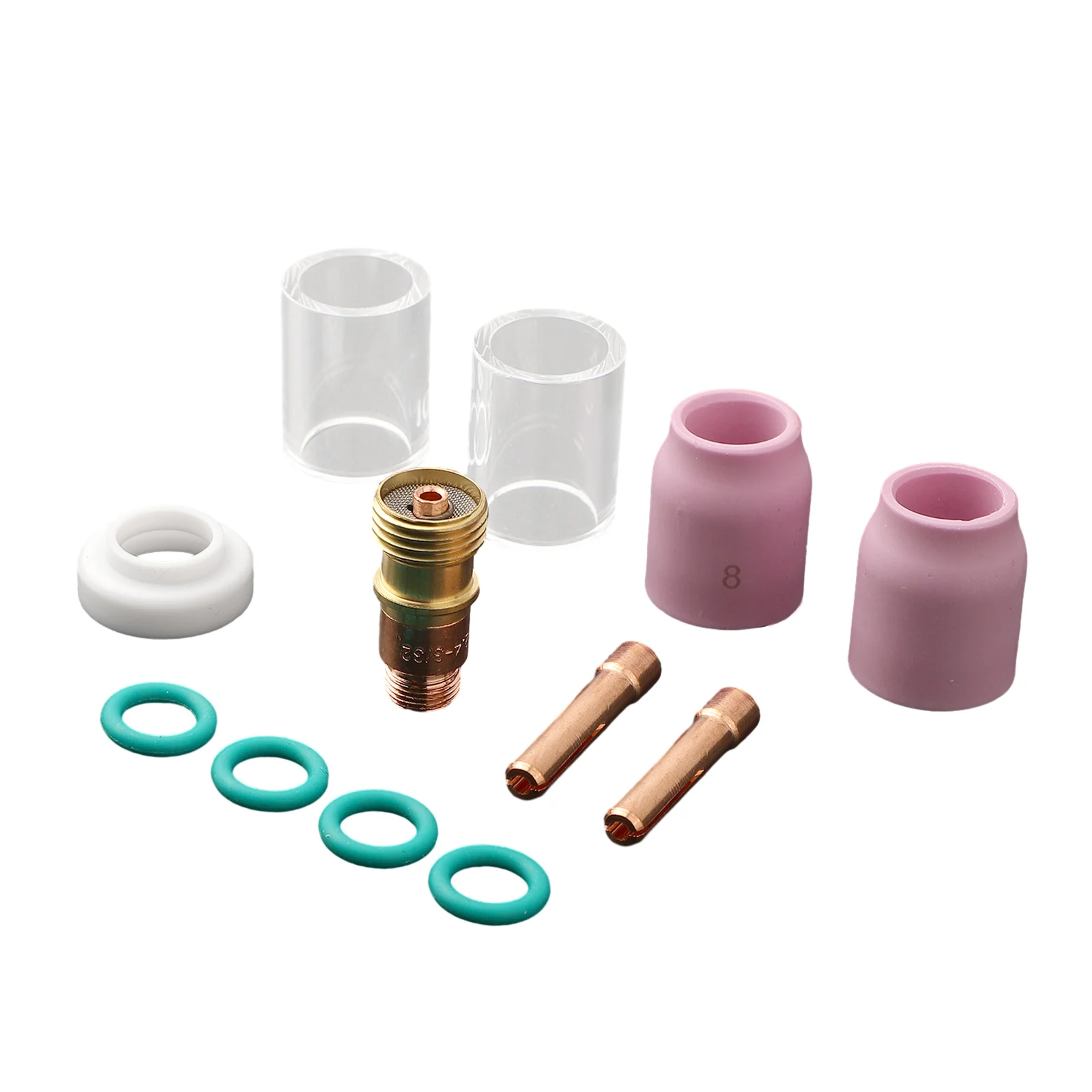 

All in 12pc Accessory Kit for TIG Welding Torches Compatible with For WP171826 Featuring Premium Glass Cup Selection