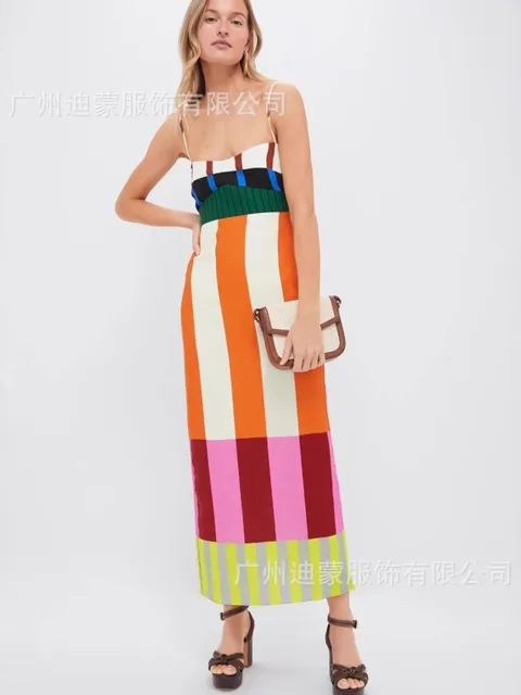 Vestido largo elegante de cintura alta para mujer