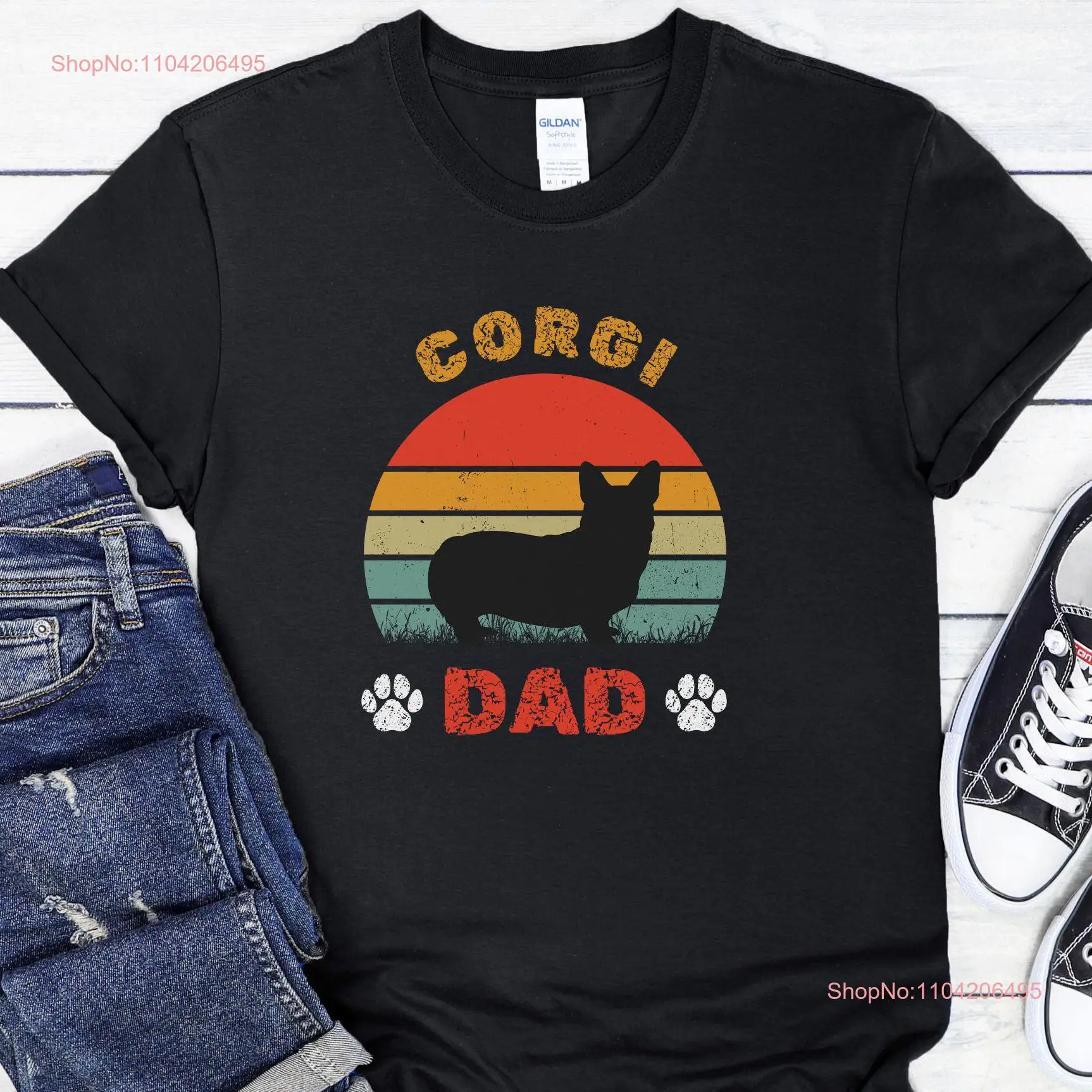 Corgi Dad T Shirt Dog Daddy Pembroke Welsh long or short sleeves