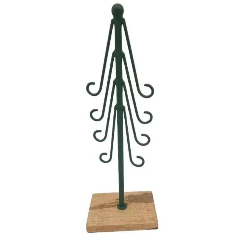 

Green Metal Christmas Tree Stand with Water Bowl Safety Clamp Screw Heavy Duty Real Tree Holder for Holiday Decorations