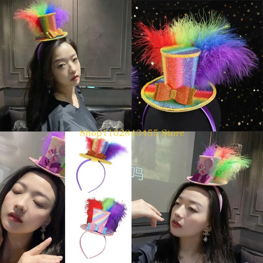 

49MC Красочная праздничная шапка-повязка на голову для взрослых и детей, семейная вечеринка, повязка для волос
