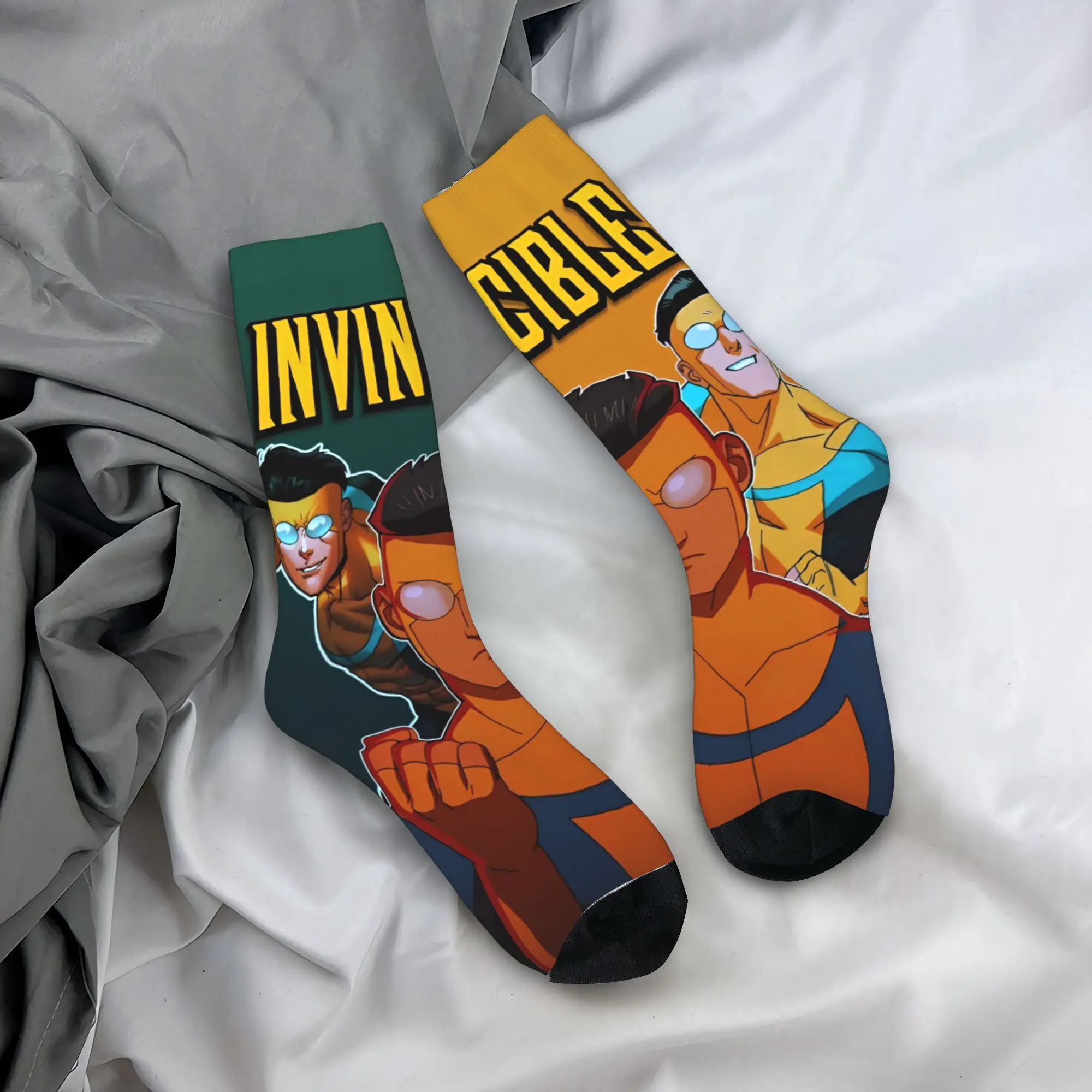 

Couple Socks Invincible Hero Anime Mark Grayson Stockings Non Slip Warm Soft Socks Winter Gothic Design Running Sports Socks
