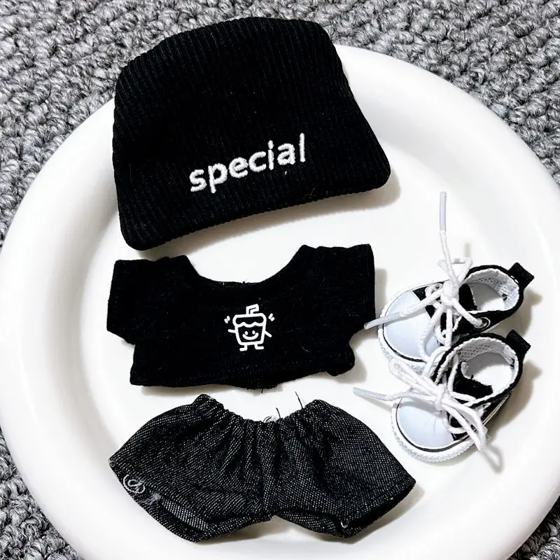 Labubu Puppenkleidung, spezieller Hut, Gräser, Labubu I II, Idol-Puppen, 15/17 cm, Plüschpuppenkleidung, sitzendes Party-Zubehör, DIY-Geschenke