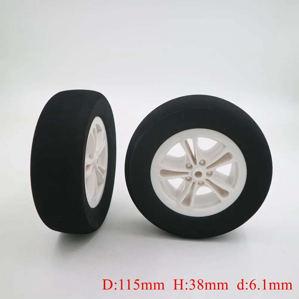 New Arrival! 2pcs New Style Hub Sponge Wheel D115mm for 100cc RC Gasoline Airplane