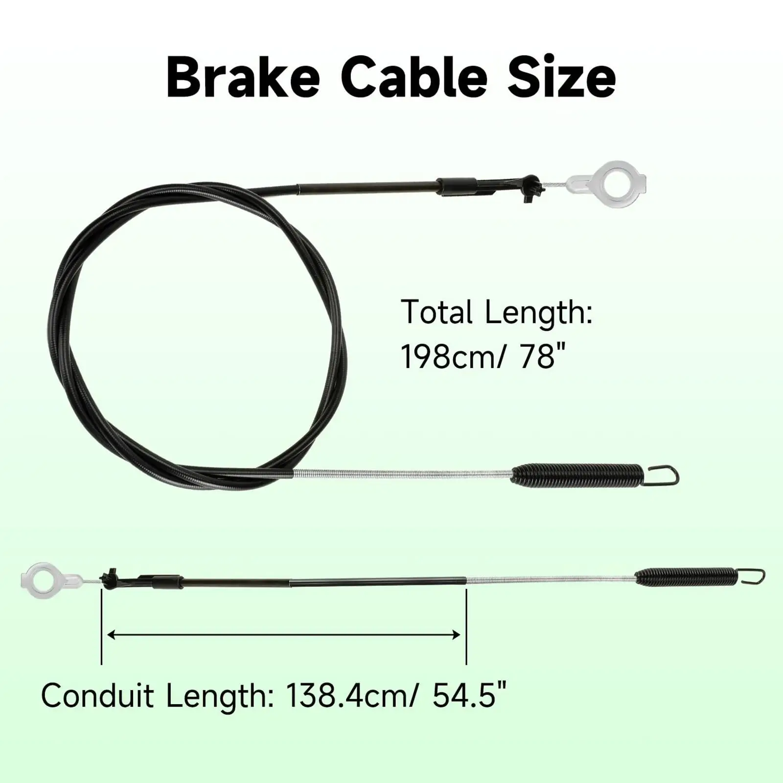 

Высокопроизводительный тормозной трос газонокосилки. Простая установка. Запасное крепление для ходьбы за косилками и обслуживания гаража на открытом воздухе.