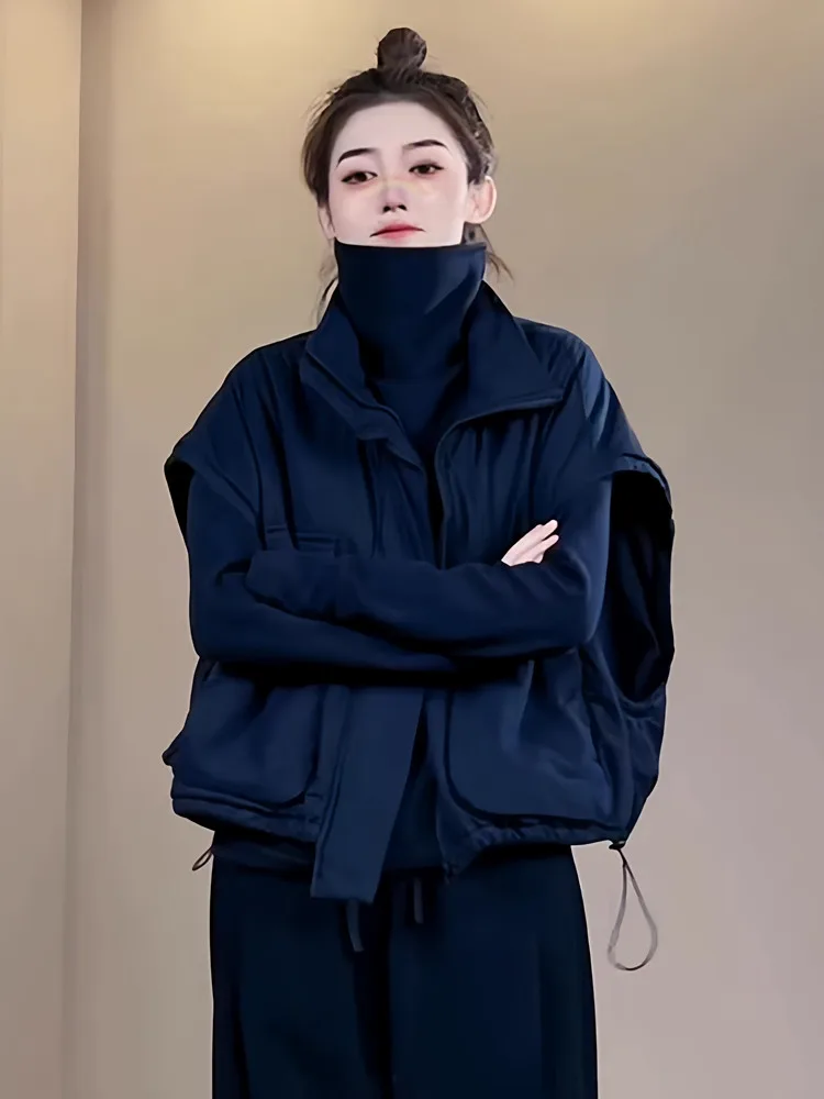 

Vests Waistcoats Thick Womens Waistcoat For Woman 2025 Winter Velvet Plush Buttoned Double-Layered French Style Warmth Formal OL