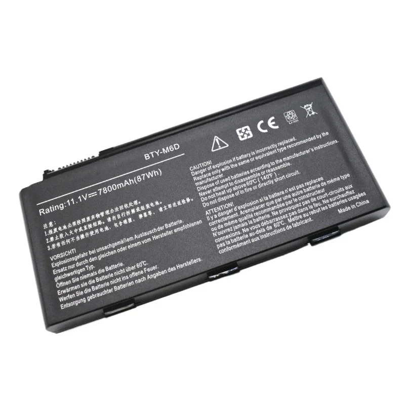 BTY-M6D 7800mAh 9 Cells Laptop Battery for MSI F640 F630 F650 F730 F740 F750 GT783H GX660 GX660DX GX70H GX780R GT70 GT760 GT60