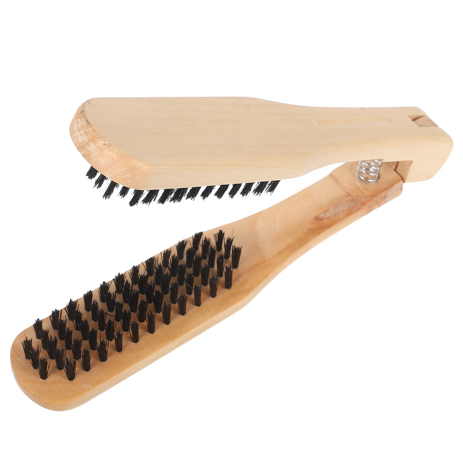 

V-образная расческа для выпрямления волос с деревянной ручкой, нежная для укладки волос, без вьющихся волос, незаменимая для профессионального образа, двойная