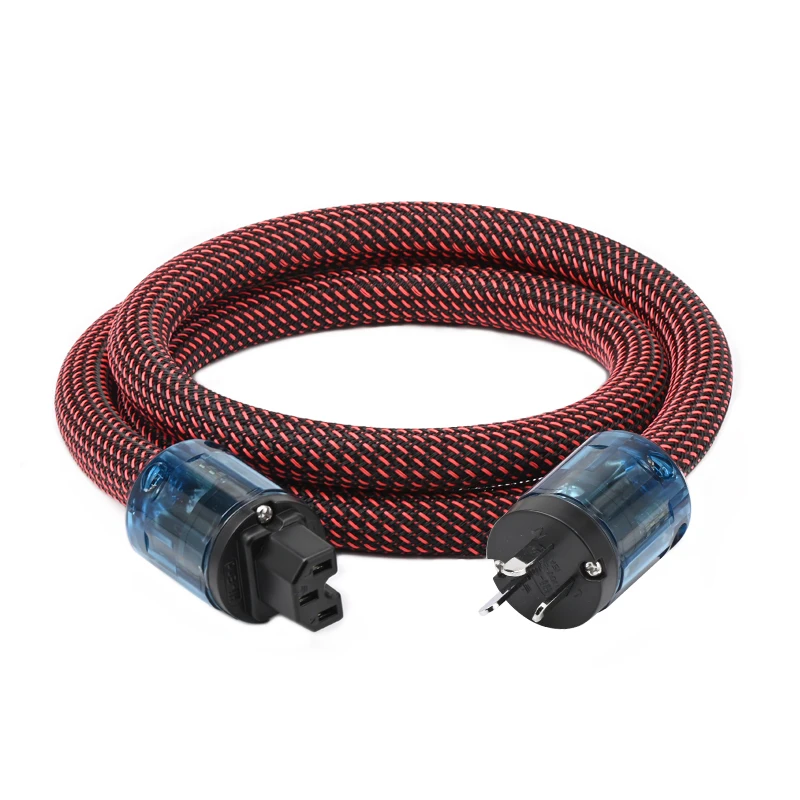 ATAUDIO HiFi-Stromkabel für Verstärker, EU-US-AU-Version, Stecker, hochwertiges 6N OFC-Audiokabel, Stecker auf Buchse, Netzkabel 4
