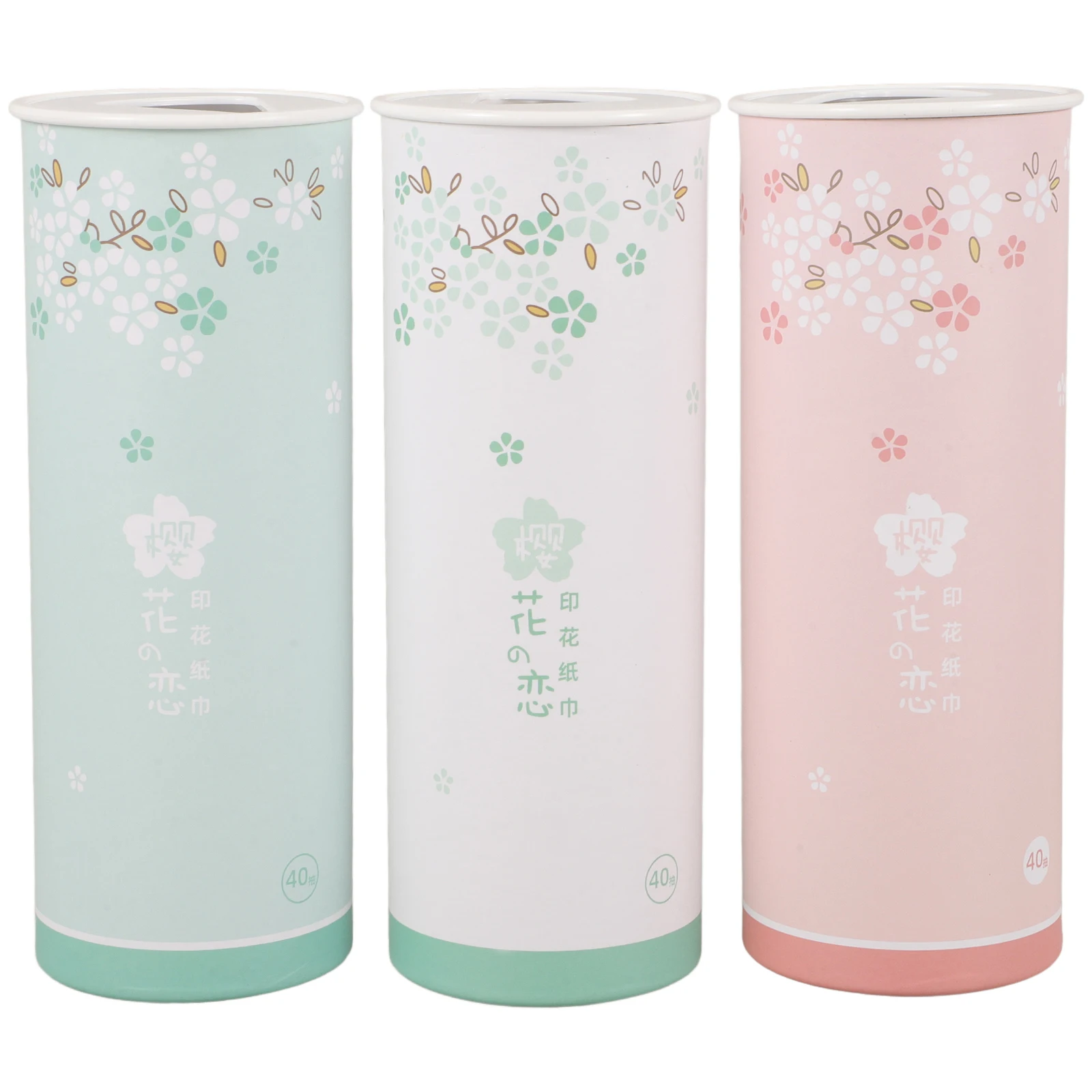 

3 Pcs Car Tissue Cylinder Box Cute Portable Travel Facial Wipes 40 Count Tissues For Car Cup Holder Home Office Soft Paper