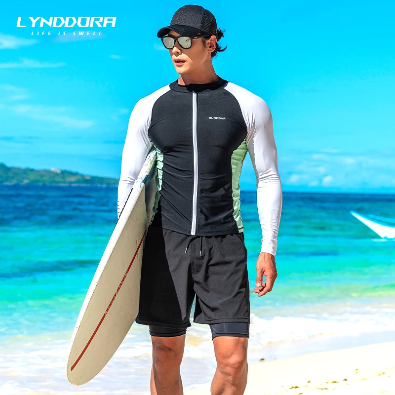 

SAILBEE Мужской купальник с защитой от ультрафиолета, купальник с длинными рукавами, мужской рашгард для серфинга, рубашка для серфинга, костюм для плавания, дайвинга