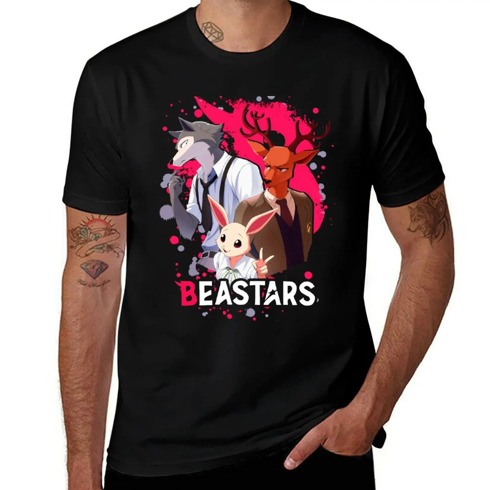 

Beastars T-Shirt oversized anime stuff kawaii clothes plus sizes men clothes