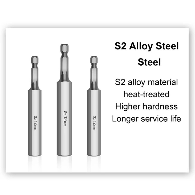مفك براغي مغناطيسي برأس سداسي بطول 4 بوصة 1/4 بوصة مجموعة لقمة مثقاب AllenWrench 1.5-H12 بت