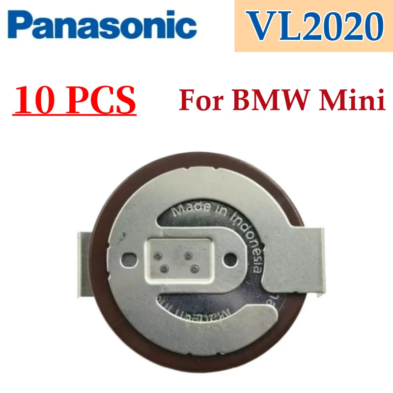 10pcs Original Panasonic VL2020 2020 rechargeable battery battery Legs 90 degrees 105 degrees 180 degrees for BMW mini car key