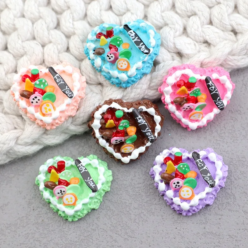 Birthday Cake Resin Foods Cabochon 20pcs Resin Flatbacks for DIY Jewelry Making Wholesale Scrapbook Decoration Accessory