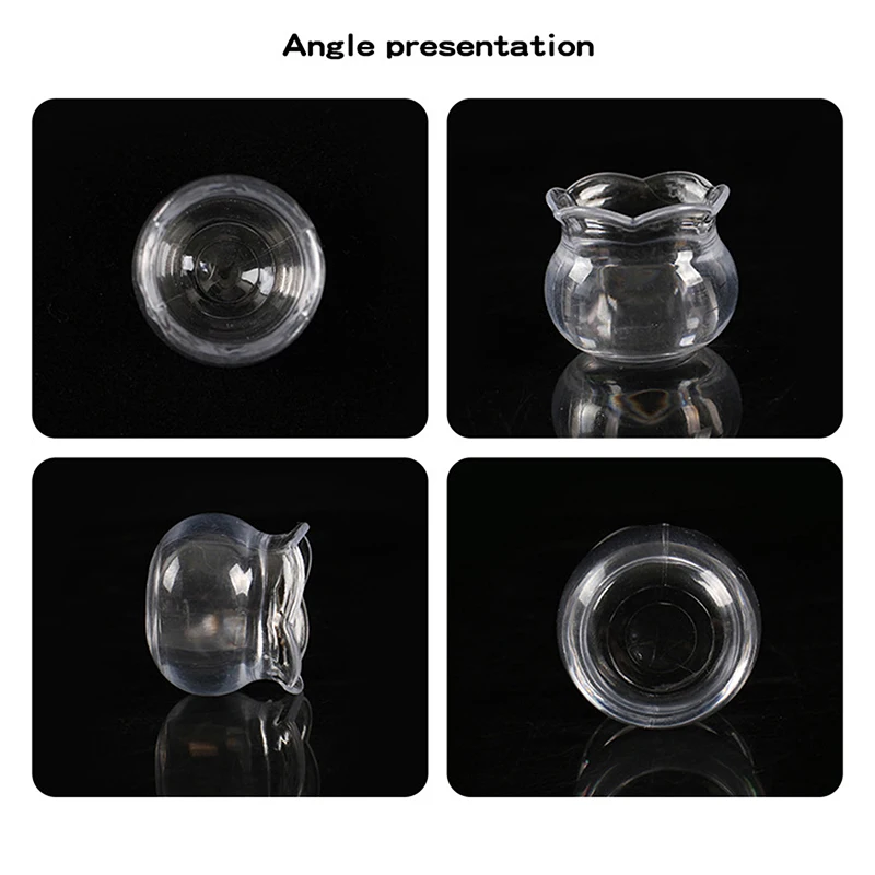 Modèle d'aquarium transparent en plastique pour maison de poupée, 5 pièces, 1/12, mini meubles de décoration, accessoires pour maison de poupée