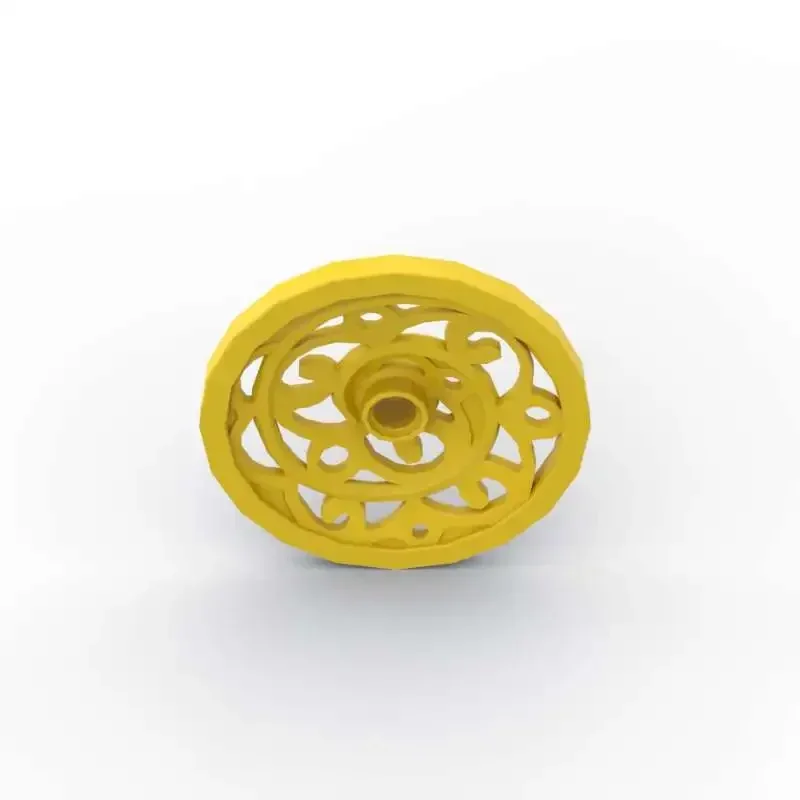 MOC 10PCSปริศนาอนุภาคแกะสลักวงกลมCarriageล้อ 15744 Building BlocksรถPartอิฐของเล่นของขวัญDropshipping