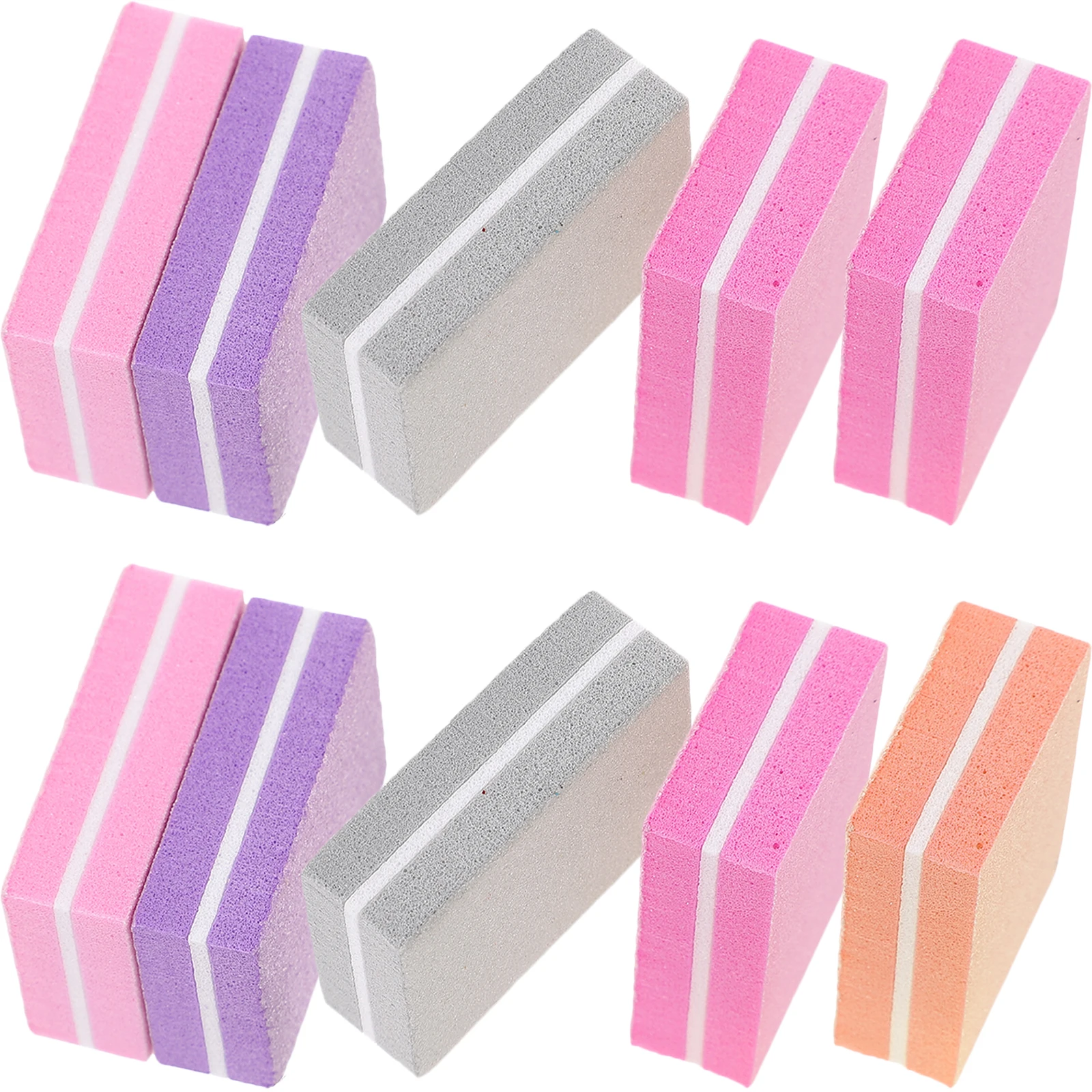 

50 pcs Block Nail File Sponge Grinding Dual Side Sanding Manicure Pedicure Compact Fingernail Toenail Polisher Tool For Salon